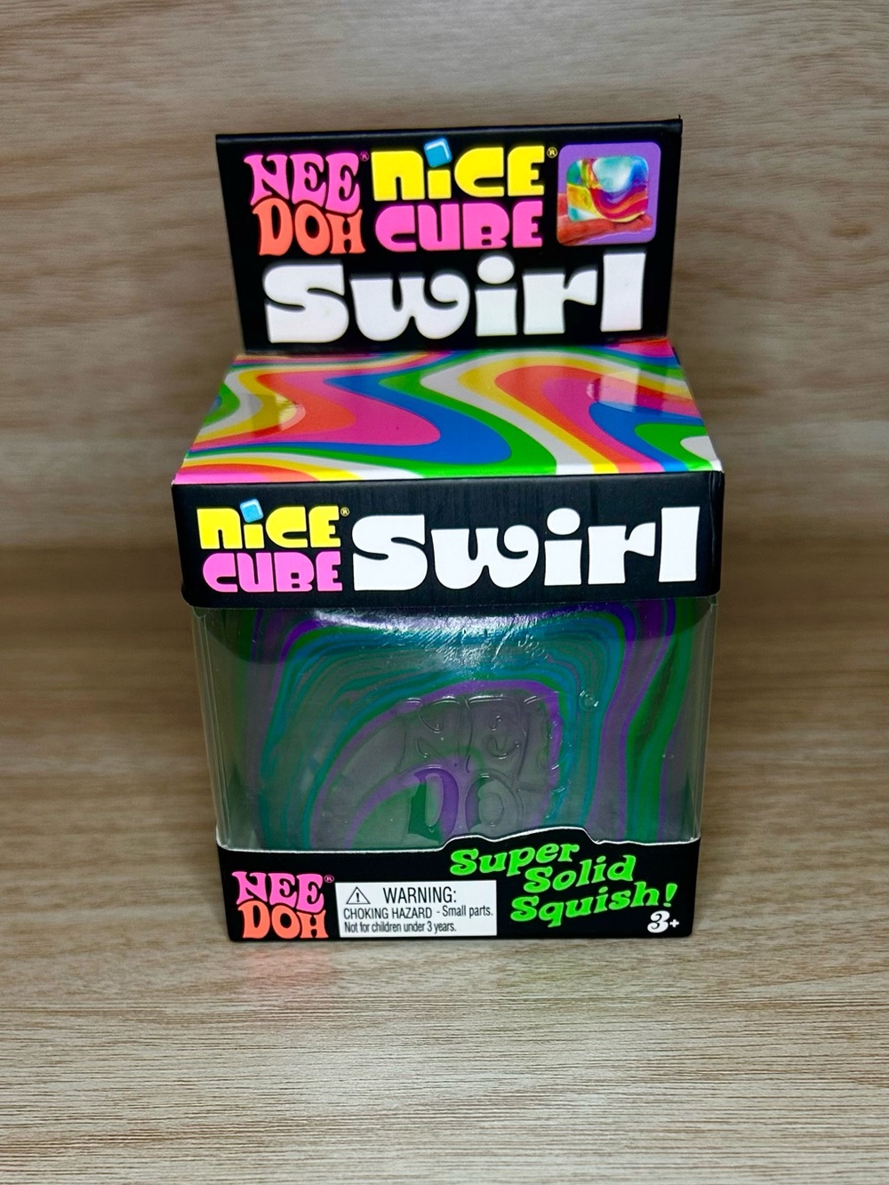 NEEDOH Nice Cube Swirl - Purple , Green , and Blue Swirl Cube
